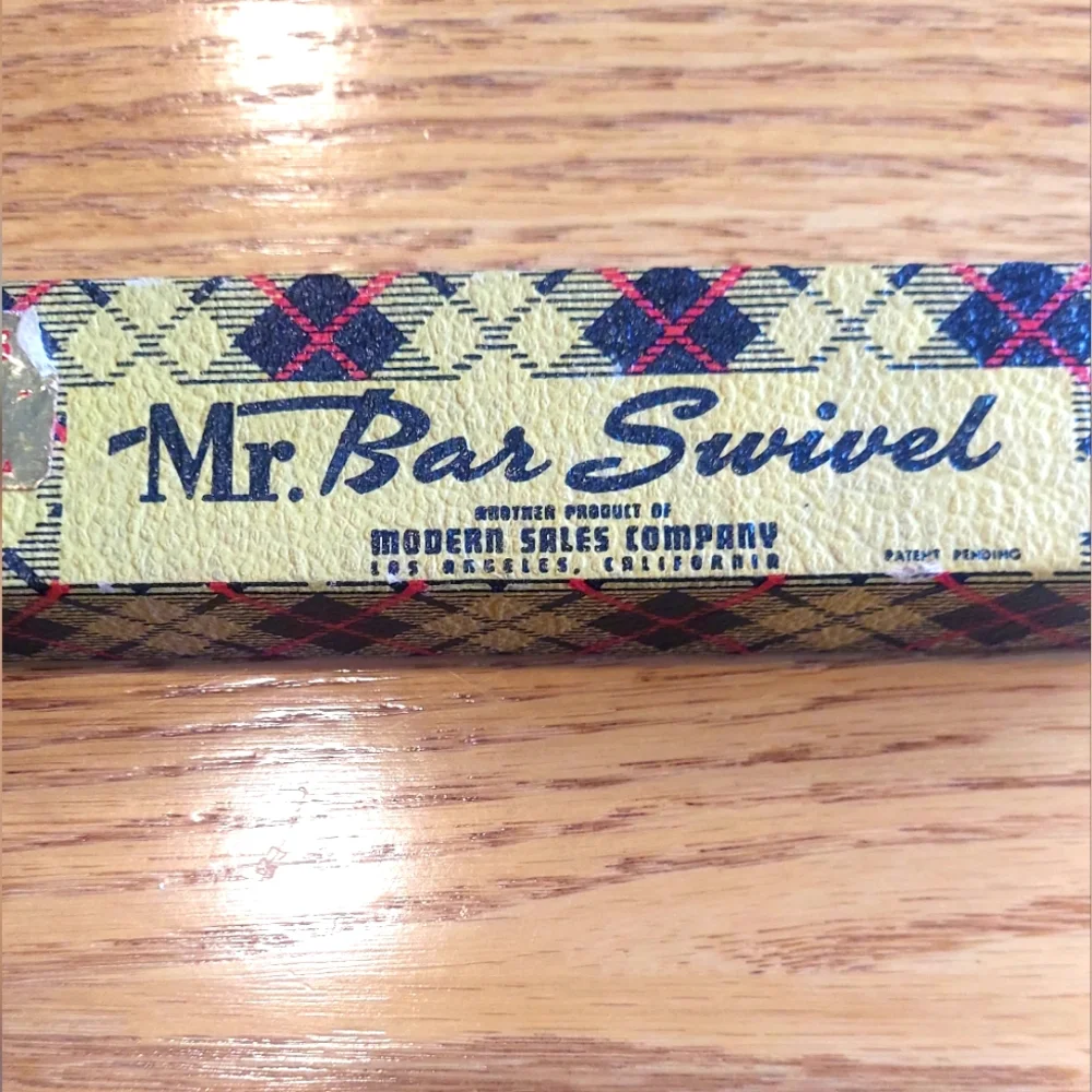 * Mr Bartender Cocktail Spoon in the Original Box Swivel Spoon Rare Find Vintage